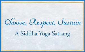 Siddha Yoga Satsang: Choose, Respect, Sustain