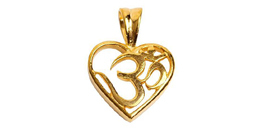 Heart Shaped Om Pendant