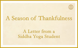 A Season of Thankfulness - A Letter from a Siddha Yoga Student