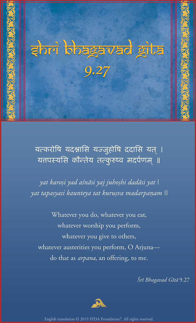 Bhagavad Gita 9.27