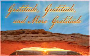Gratitude, Gratitude, and More Gratitude