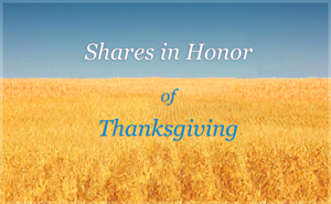 Shares on Thanksgiving