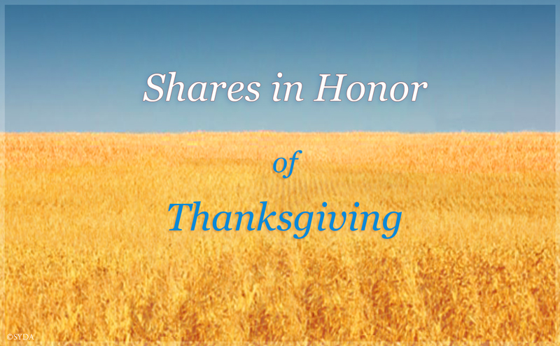 Shares in Honor of the Month of Thanksgiving