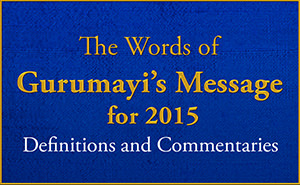 Gurumayi's Message for 2015
