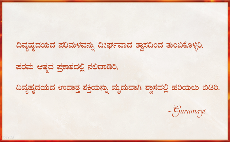 Gurumayi's Message for 2017 - Kannada