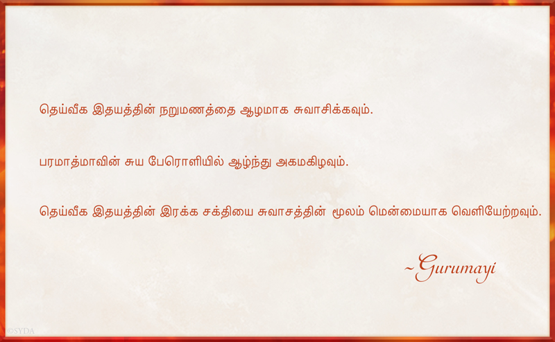 Gurumayi's Message for 2017 - Tamil