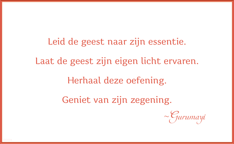 Gurumayi's Message for 2019 - Dutch