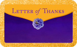 Letter of Thanks
